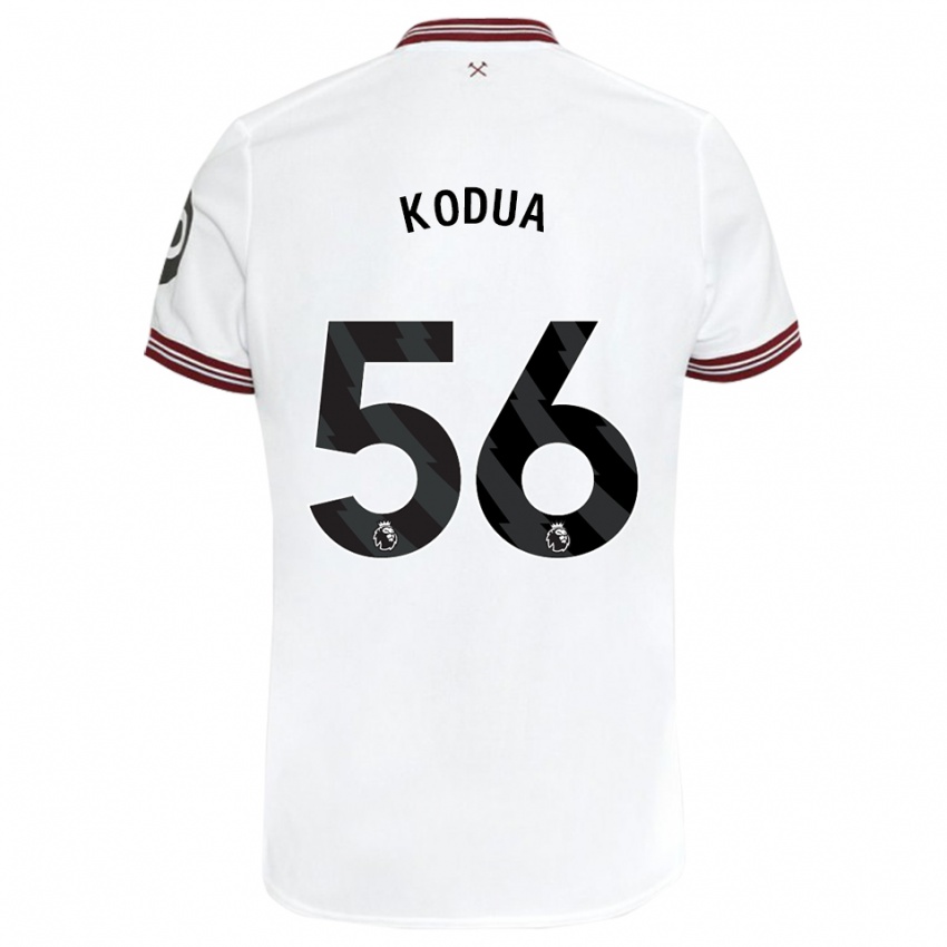 Hombre Camiseta Gideon Kodua #56 Blanco 2ª Equipación 2023/24 La Camisa