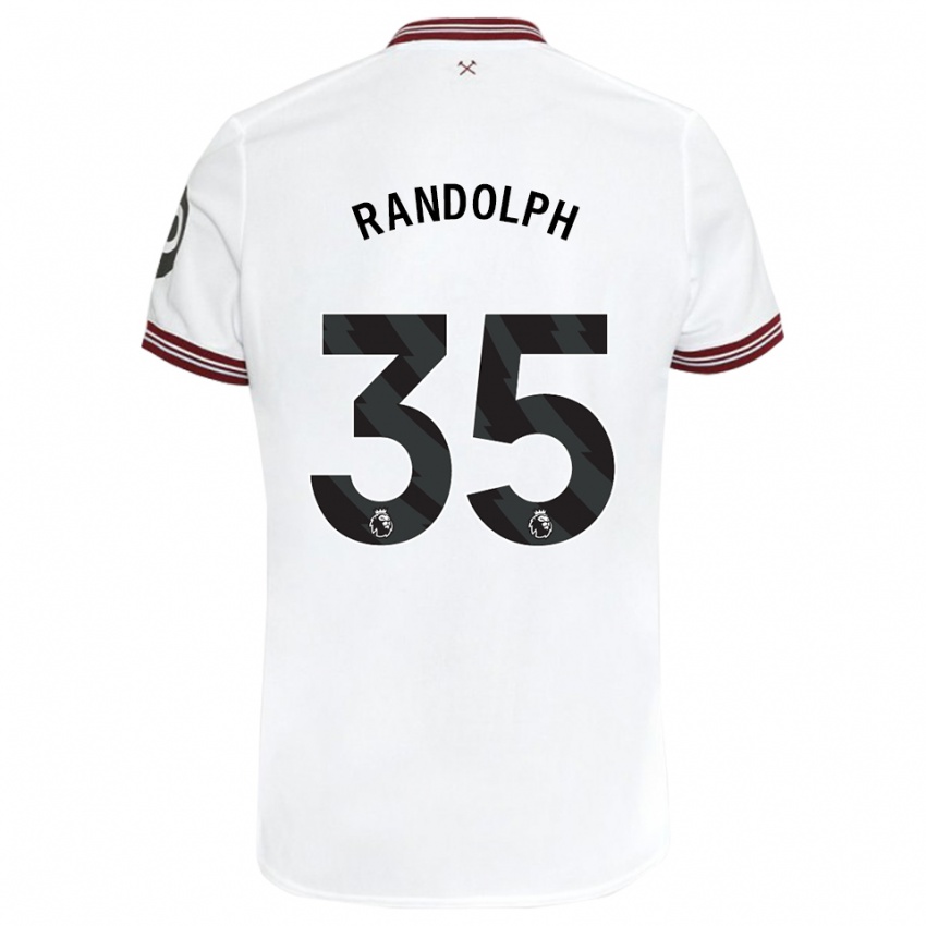 Hombre Camiseta Darren Randolph #35 Blanco 2ª Equipación 2023/24 La Camisa