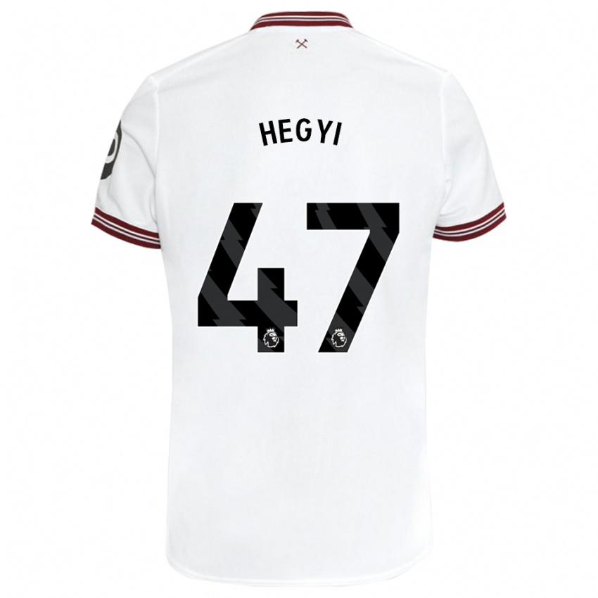 Hombre Camiseta Krisztian Hegyi #47 Blanco 2ª Equipación 2023/24 La Camisa