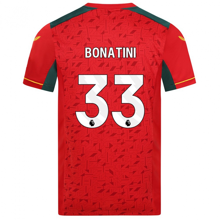 Hombre Camiseta Leo Bonatini #33 Rojo 2ª Equipación 2023/24 La Camisa