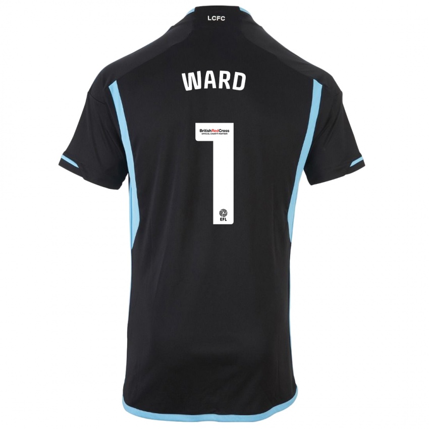 Hombre Camiseta Danny Ward #1 Negro 2ª Equipación 2023/24 La Camisa