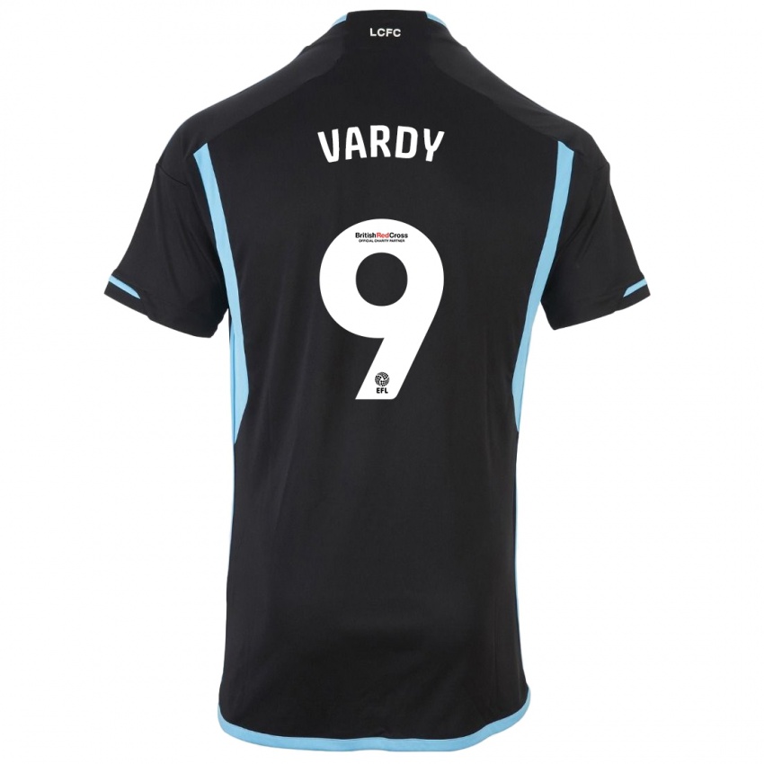 Hombre Camiseta Jamie Vardy #9 Negro 2ª Equipación 2023/24 La Camisa