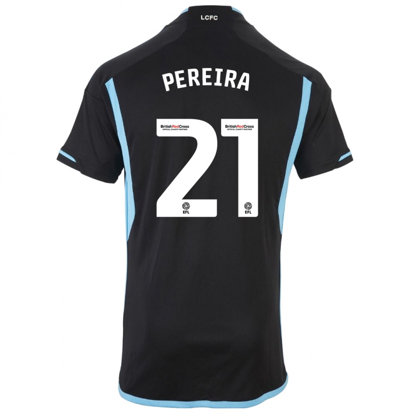 Hombre Camiseta Ricardo Pereira #21 Negro 2ª Equipación 2023/24 La Camisa