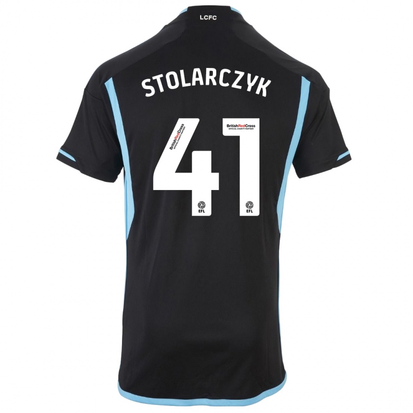 Hombre Camiseta Jakub Stolarczyk #41 Negro 2ª Equipación 2023/24 La Camisa