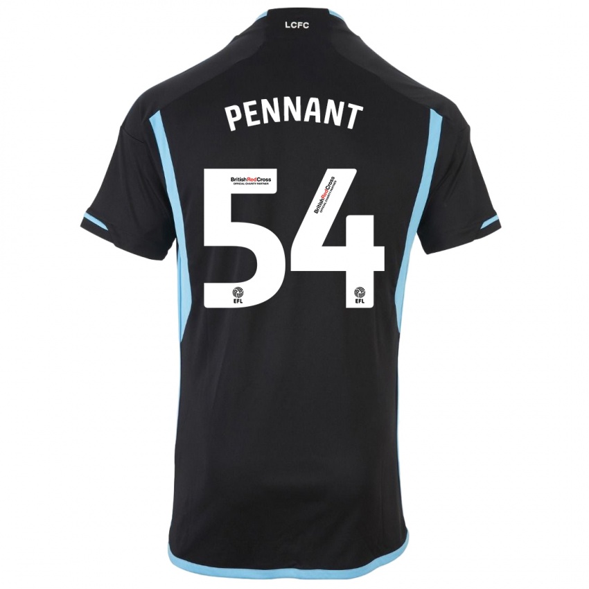 Hombre Camiseta Kian Pennant #54 Negro 2ª Equipación 2023/24 La Camisa