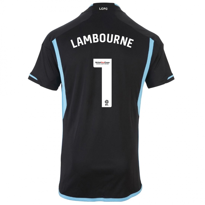 Hombre Camiseta Demi Lambourne #1 Negro 2ª Equipación 2023/24 La Camisa