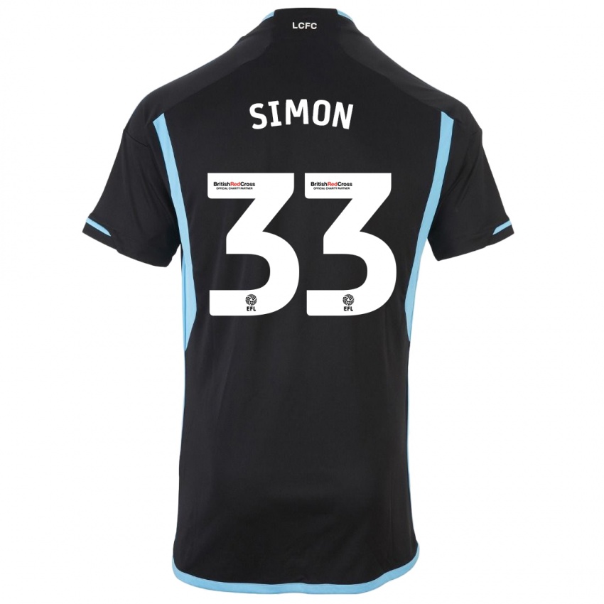 Hombre Camiseta Erin Simon #33 Negro 2ª Equipación 2023/24 La Camisa