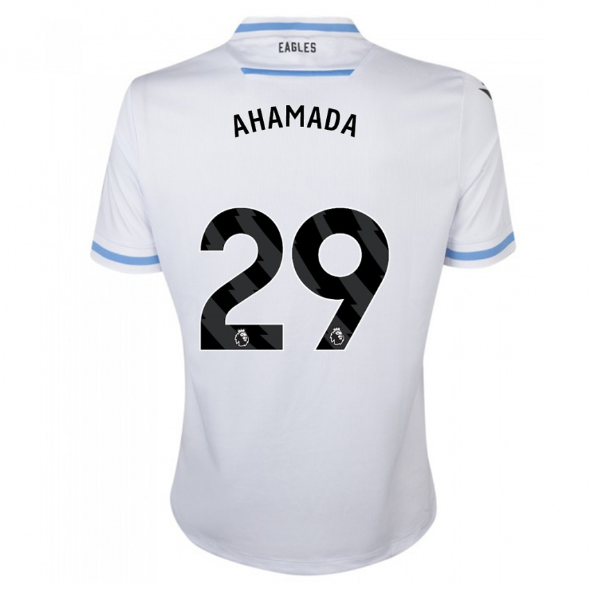 Hombre Camiseta Naouirou Ahamada #29 Blanco 2ª Equipación 2023/24 La Camisa