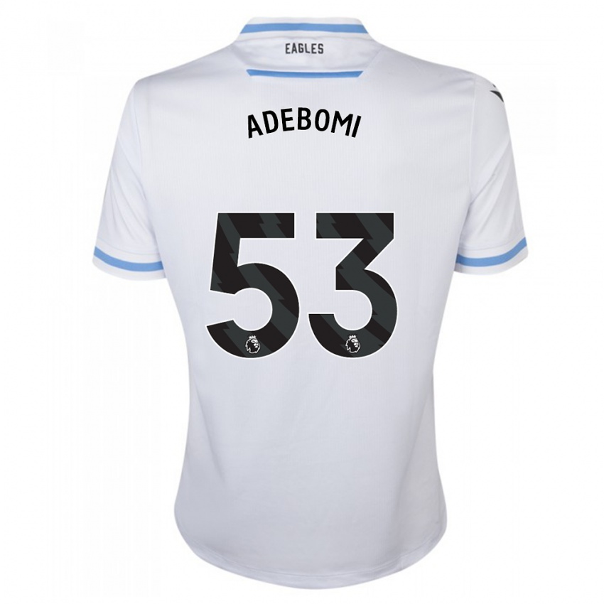 Hombre Camiseta Ademola Ola-Adebomi #53 Blanco 2ª Equipación 2023/24 La Camisa