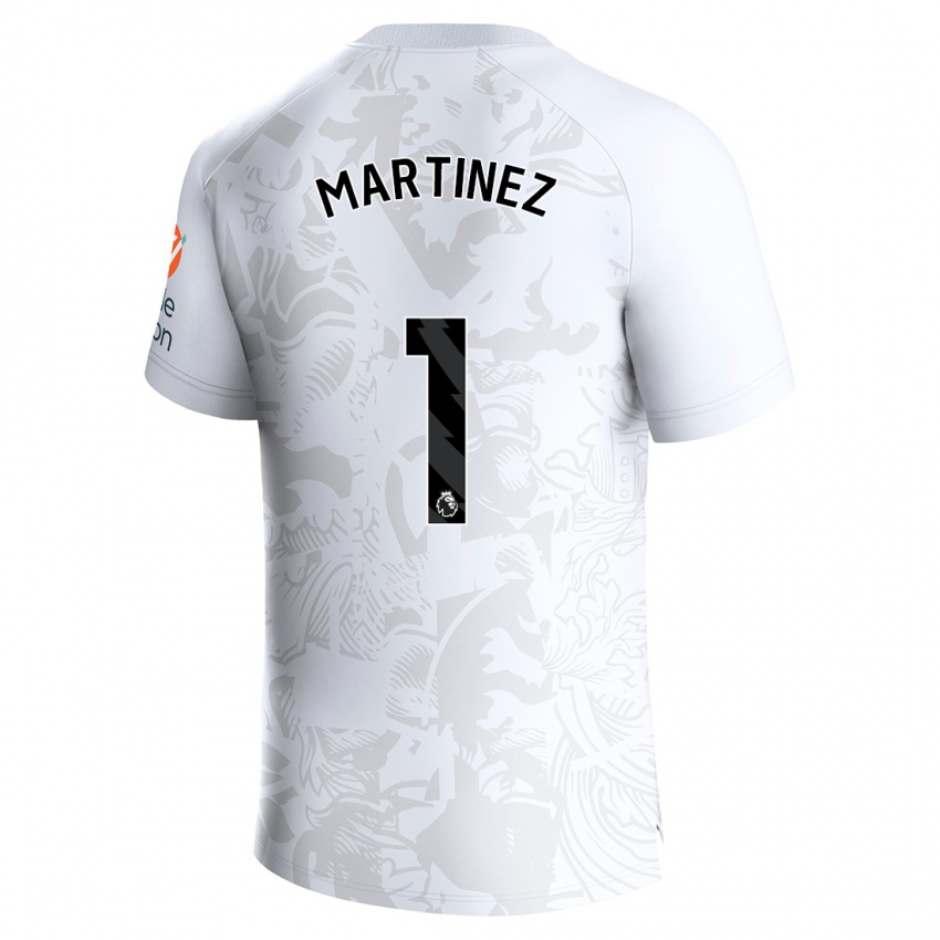 Hombre Camiseta Emiliano Martinez #1 Blanco 2ª Equipación 2023/24 La Camisa