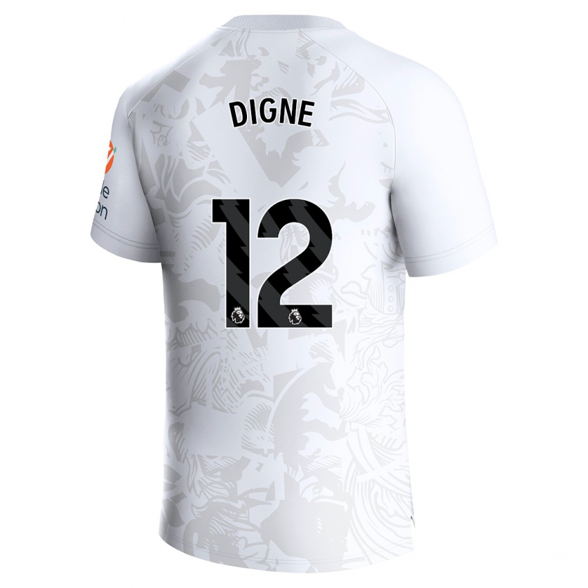Hombre Camiseta Lucas Digne #12 Blanco 2ª Equipación 2023/24 La Camisa