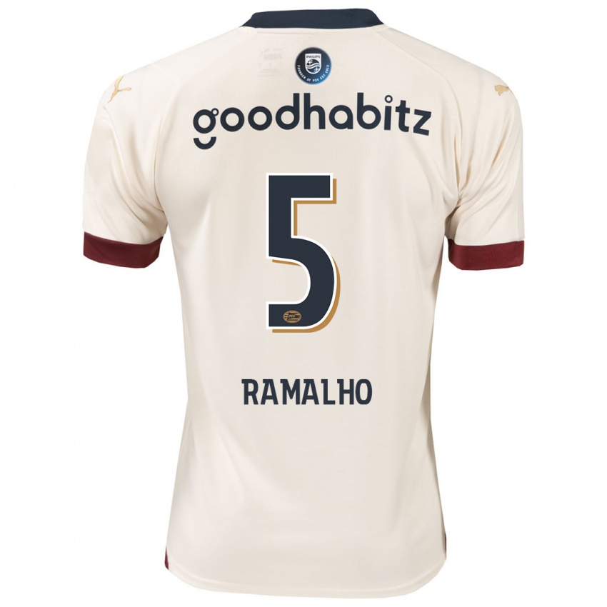 Hombre Camiseta Andre Ramalho #5 Blanquecino 2ª Equipación 2023/24 La Camisa