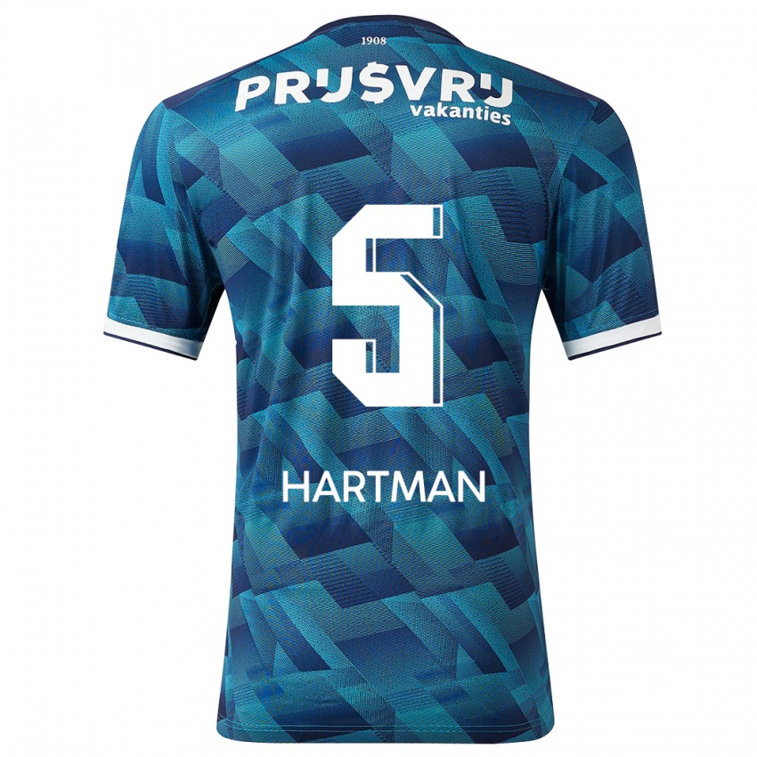 Hombre Camiseta Quilindschy Hartman #5 Azul 2ª Equipación 2023/24 La Camisa