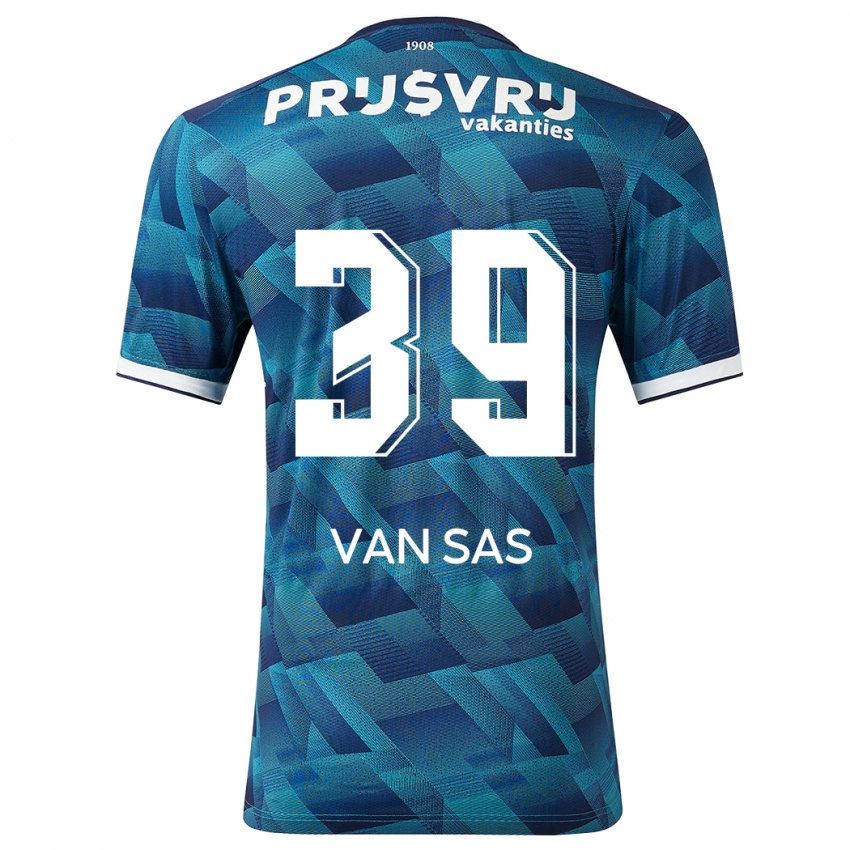 Hombre Camiseta Mikki Van Sas #39 Azul 2ª Equipación 2023/24 La Camisa