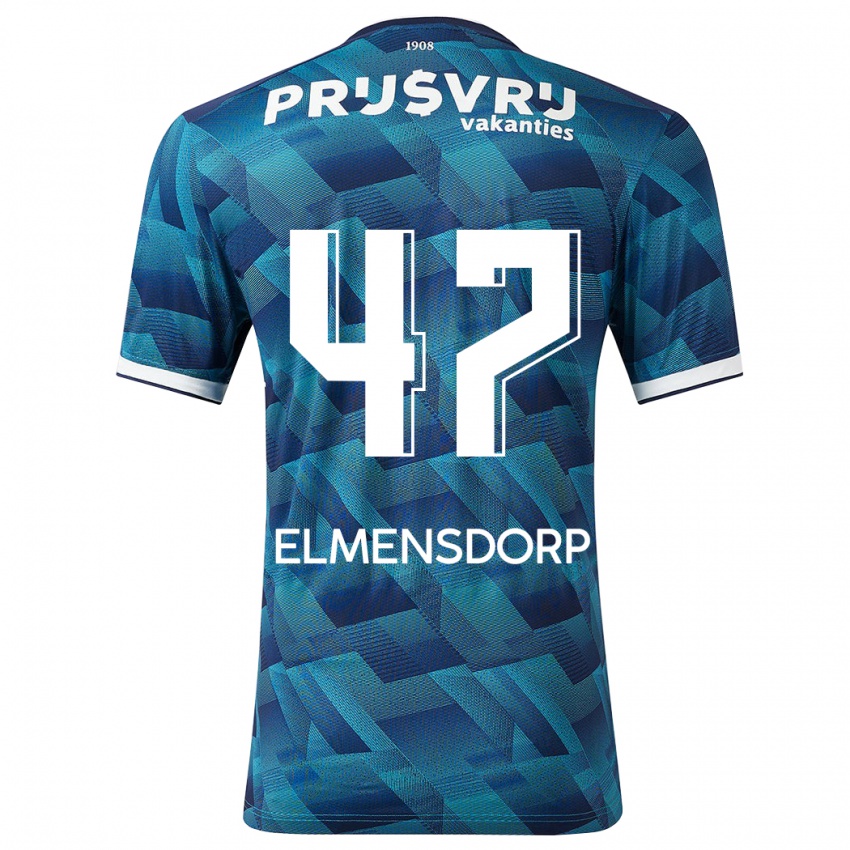 Hombre Camiseta Paris Elmensdorp #47 Azul 2ª Equipación 2023/24 La Camisa