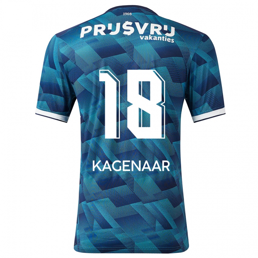 Hombre Camiseta Isa Kagenaar #18 Azul 2ª Equipación 2023/24 La Camisa