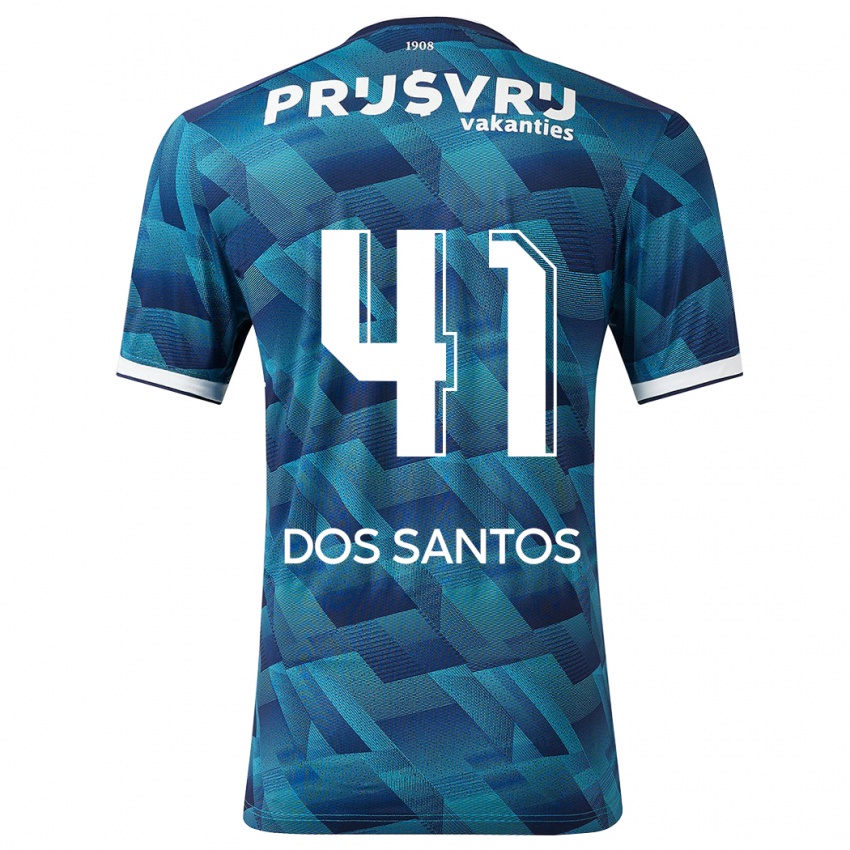 Hombre Camiseta Giuliany Ben-David Dos Santos #41 Azul 2ª Equipación 2023/24 La Camisa