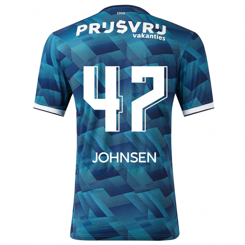 Hombre Camiseta Mikael Torset Johnsen #47 Azul 2ª Equipación 2023/24 La Camisa