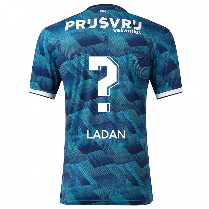 Hombre Camiseta Delano Ladan #0 Azul 2ª Equipación 2023/24 La Camisa