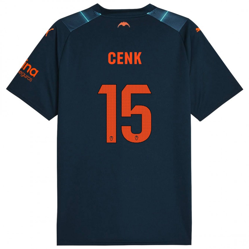 Hombre Camiseta Cenk Ozkacar #15 Azul Marino 2ª Equipación 2023/24 La Camisa