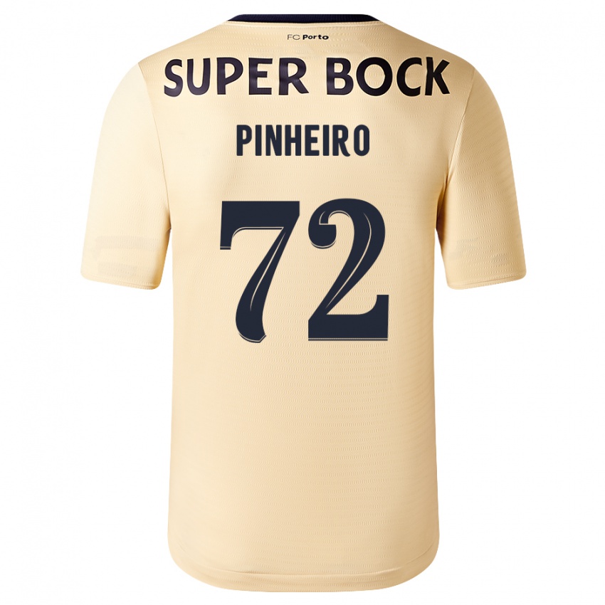 Hombre Camiseta Rodrigo Pinheiro #72 Beige-Dorado 2ª Equipación 2023/24 La Camisa