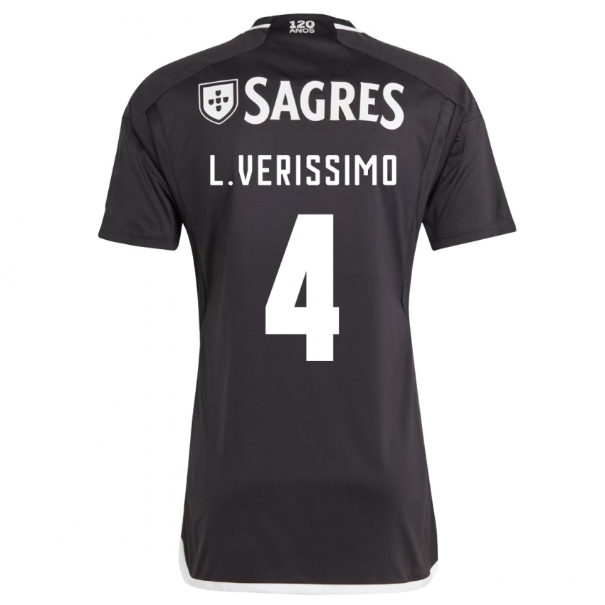 Hombre Camiseta Lucas Verissimo #4 Negro 2ª Equipación 2023/24 La Camisa
