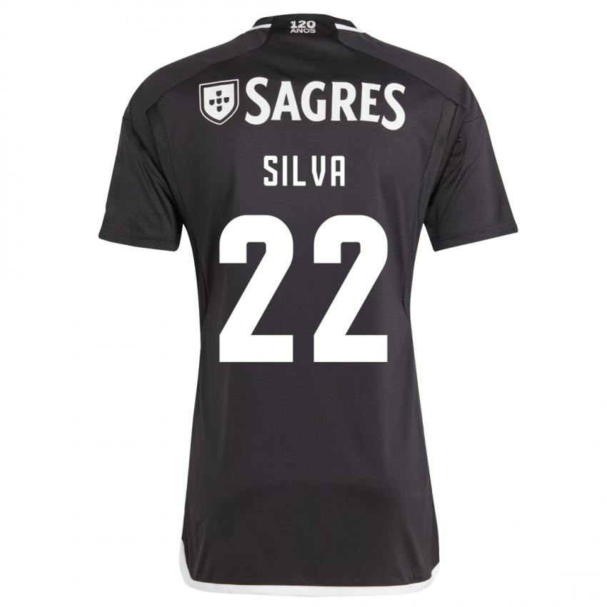 Hombre Camiseta Amelia Silva #22 Negro 2ª Equipación 2023/24 La Camisa