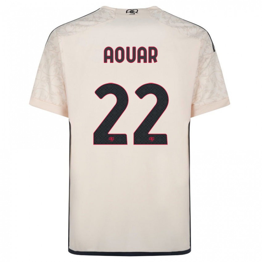 Hombre Camiseta Houssem Aouar #22 Blanquecino 2ª Equipación 2023/24 La Camisa