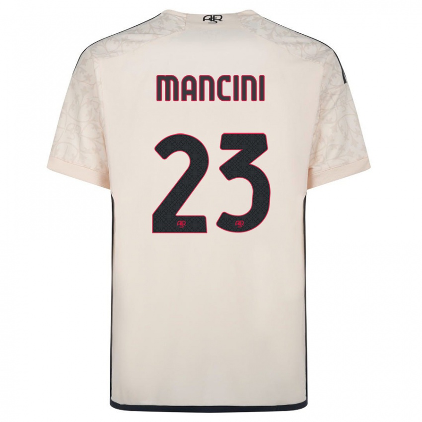 Hombre Camiseta Gianluca Mancini #23 Blanquecino 2ª Equipación 2023/24 La Camisa