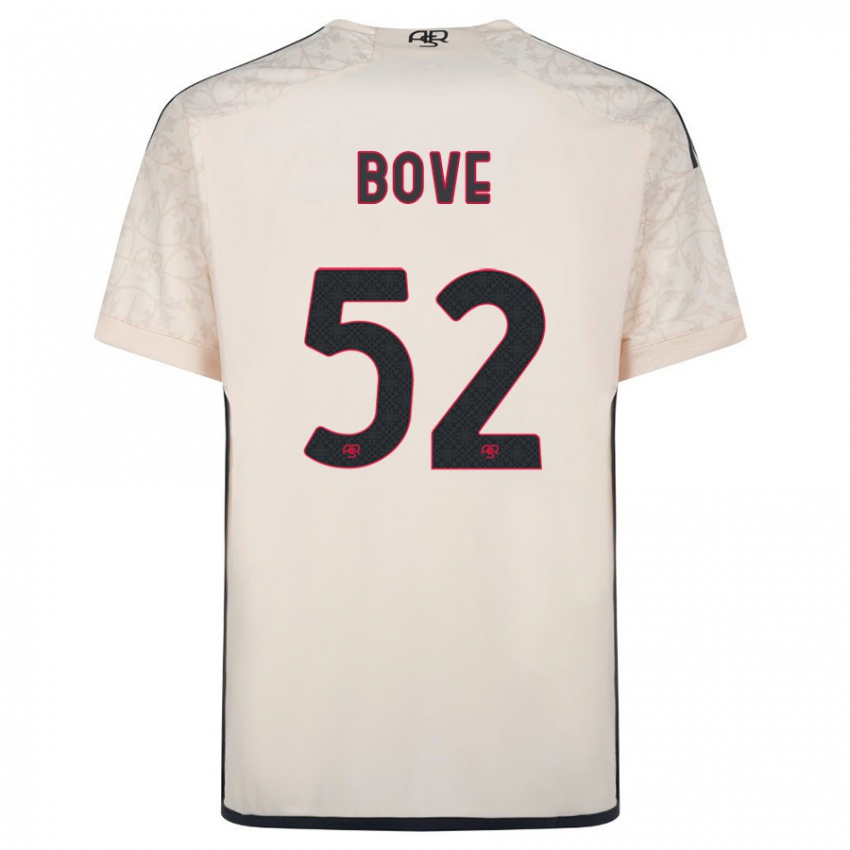 Hombre Camiseta Edoardo Bove #52 Blanquecino 2ª Equipación 2023/24 La Camisa
