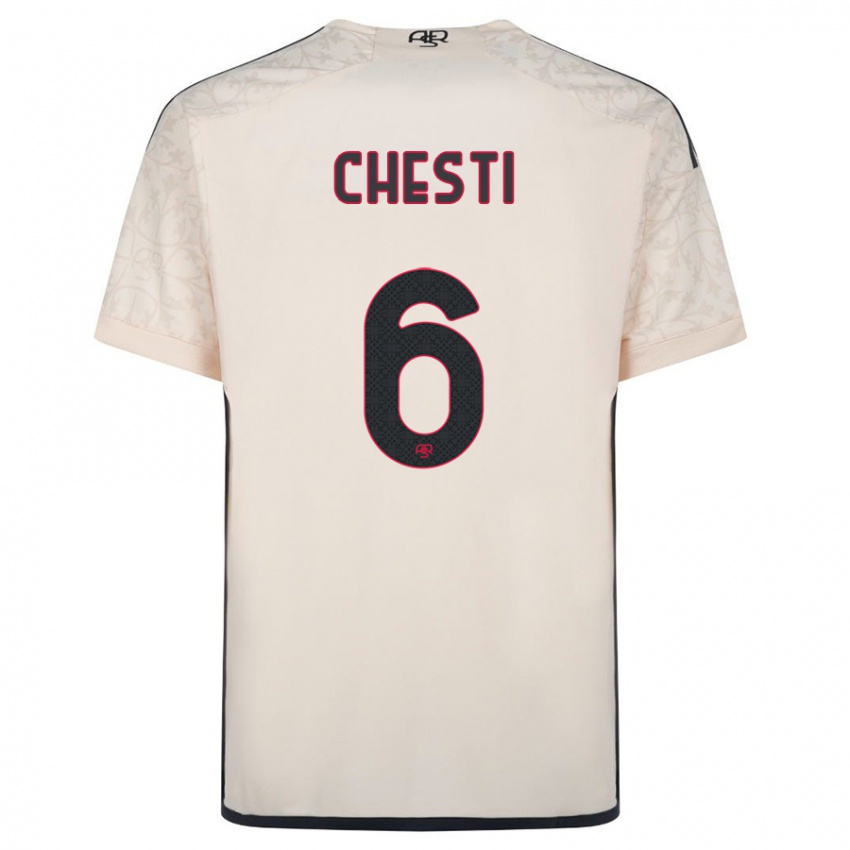 Hombre Camiseta Francesco Chesti #6 Blanquecino 2ª Equipación 2023/24 La Camisa
