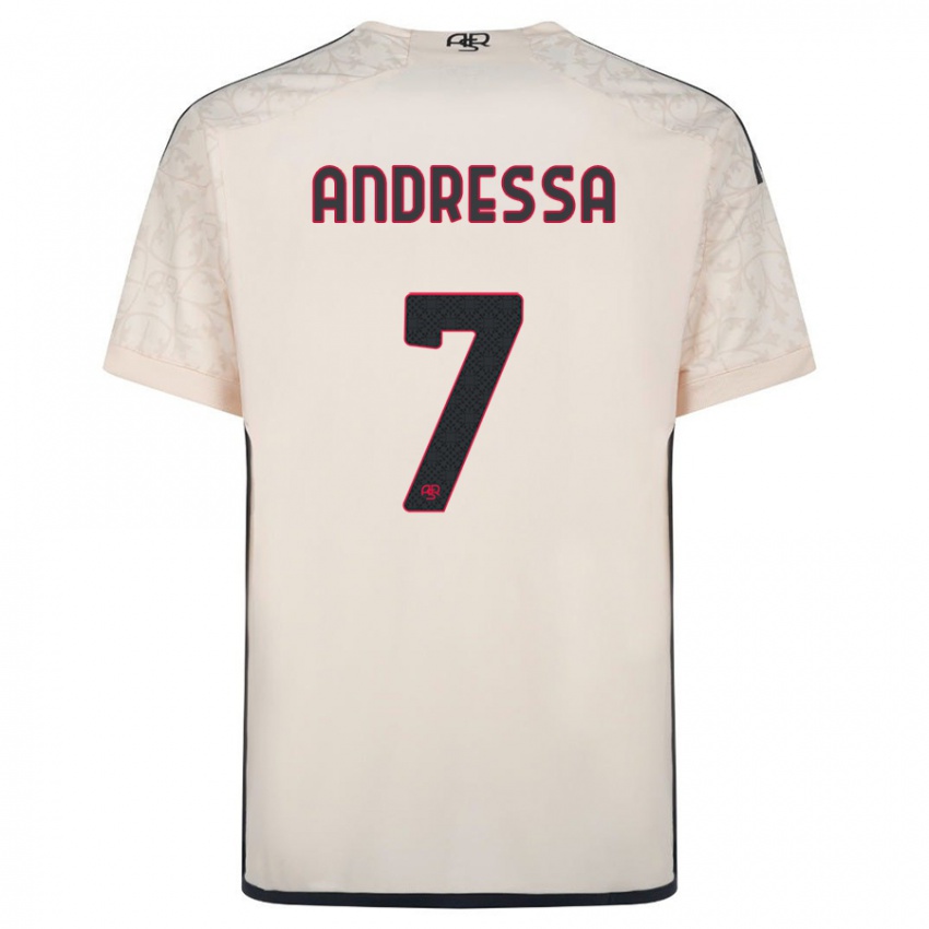 Hombre Camiseta Andressa #7 Blanquecino 2ª Equipación 2023/24 La Camisa