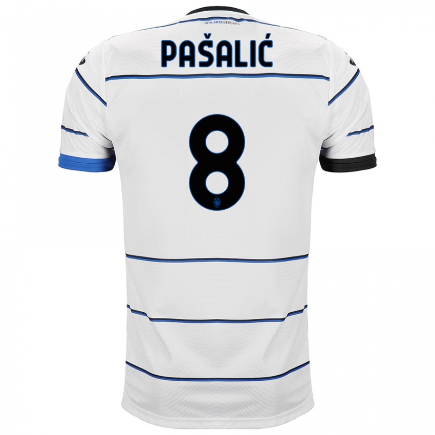 Hombre Camiseta Mario Pasalic #8 Blanco 2ª Equipación 2023/24 La Camisa