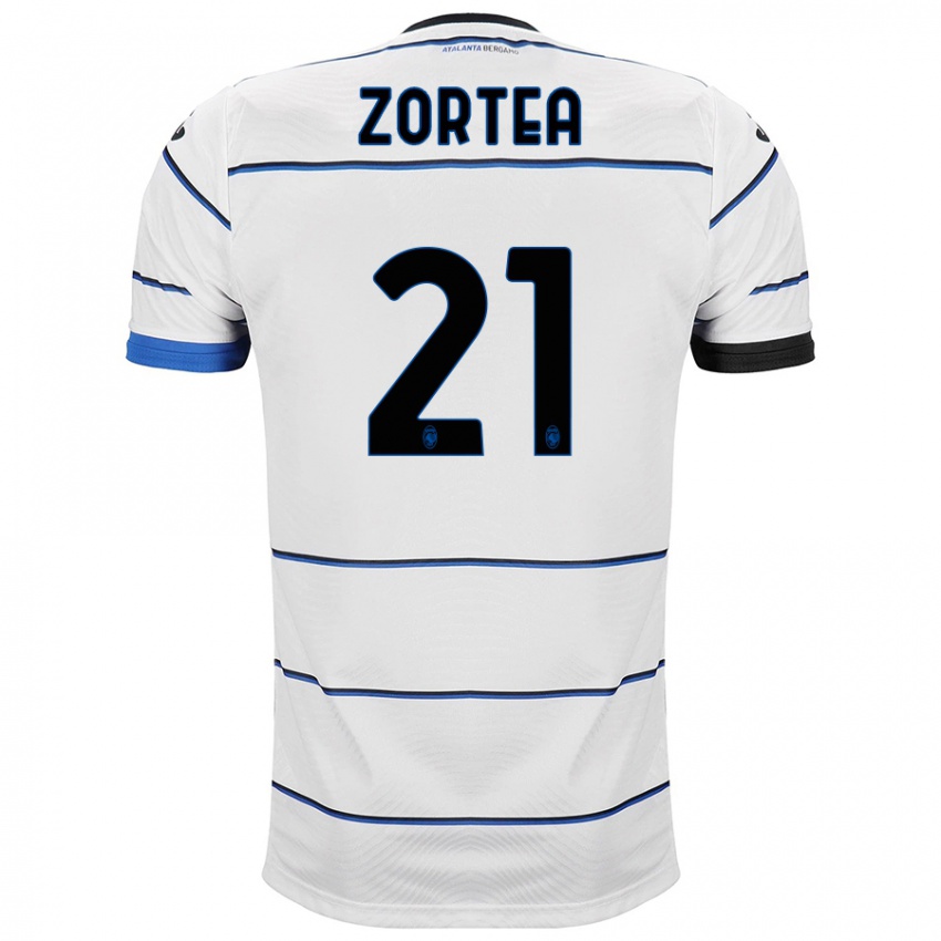 Hombre Camiseta Nadir Zortea #21 Blanco 2ª Equipación 2023/24 La Camisa