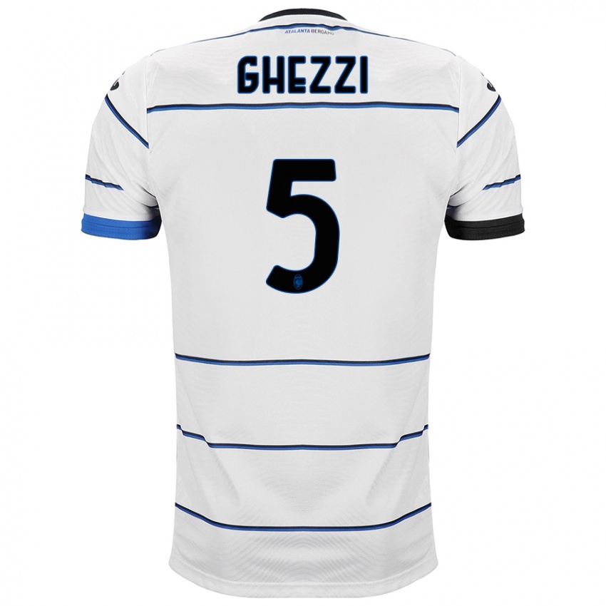 Hombre Camiseta Samuele Ghezzi #5 Blanco 2ª Equipación 2023/24 La Camisa