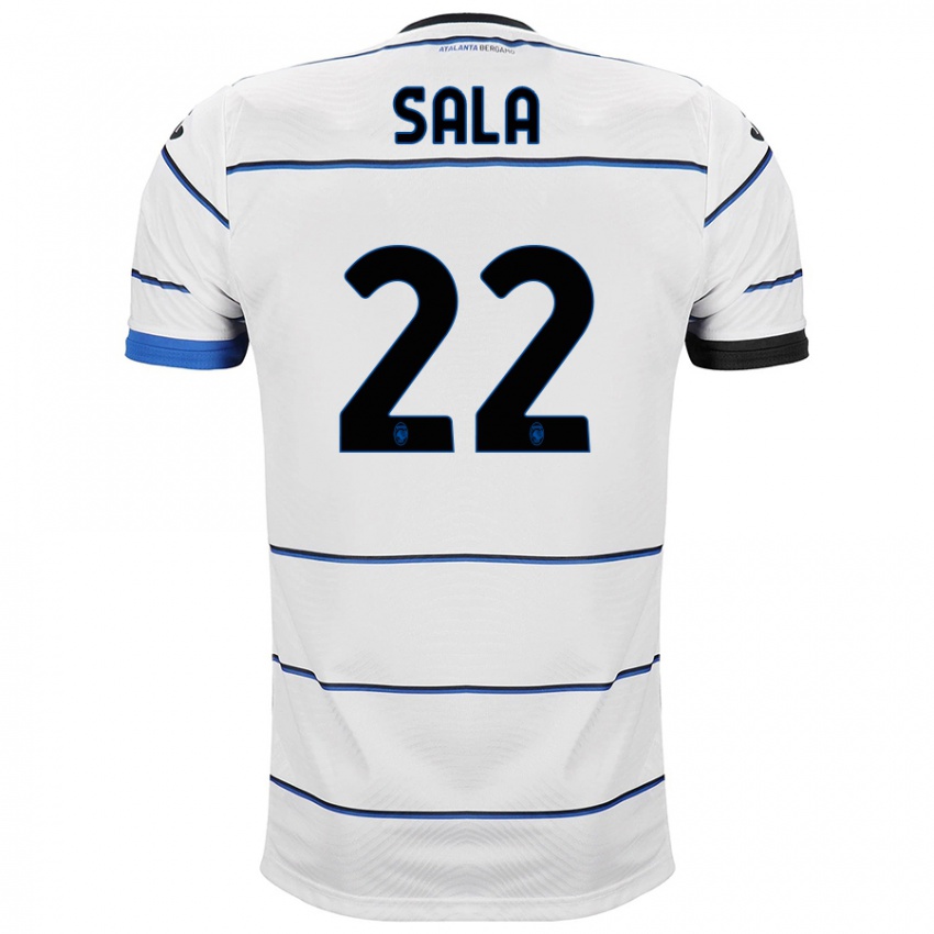Hombre Camiseta Lorenzo Sala #22 Blanco 2ª Equipación 2023/24 La Camisa