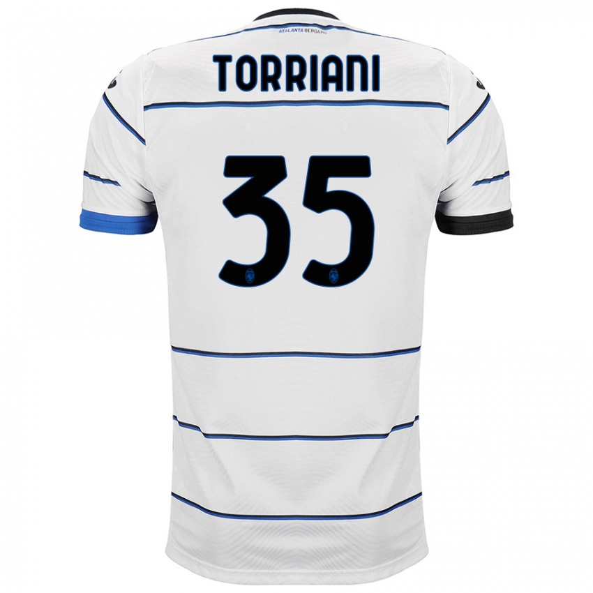 Hombre Camiseta Andrea Torriani #35 Blanco 2ª Equipación 2023/24 La Camisa