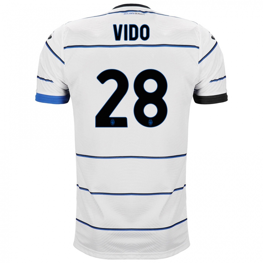 Hombre Camiseta Luca Vido #28 Blanco 2ª Equipación 2023/24 La Camisa