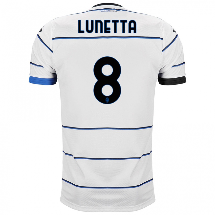 Hombre Camiseta Gabriel Lunetta #8 Blanco 2ª Equipación 2023/24 La Camisa