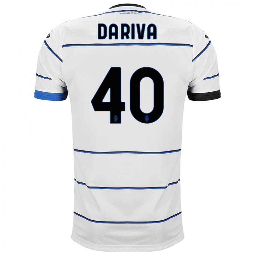 Hombre Camiseta Jacopo Da Riva #40 Blanco 2ª Equipación 2023/24 La Camisa