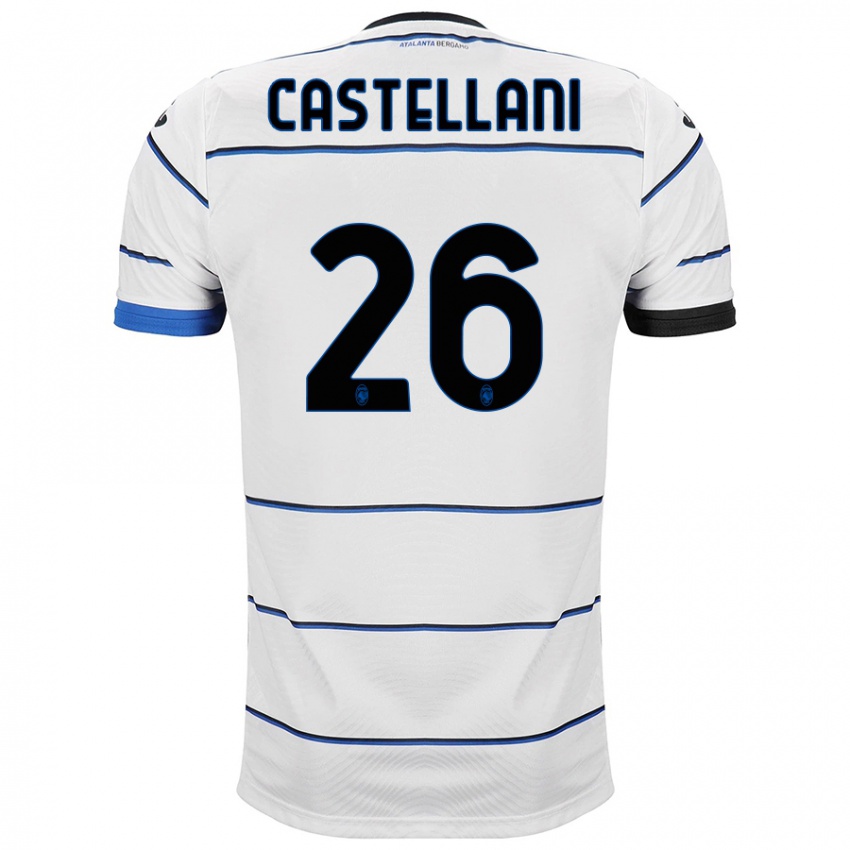 Hombre Camiseta Eleonora Castellani #26 Blanco 2ª Equipación 2023/24 La Camisa