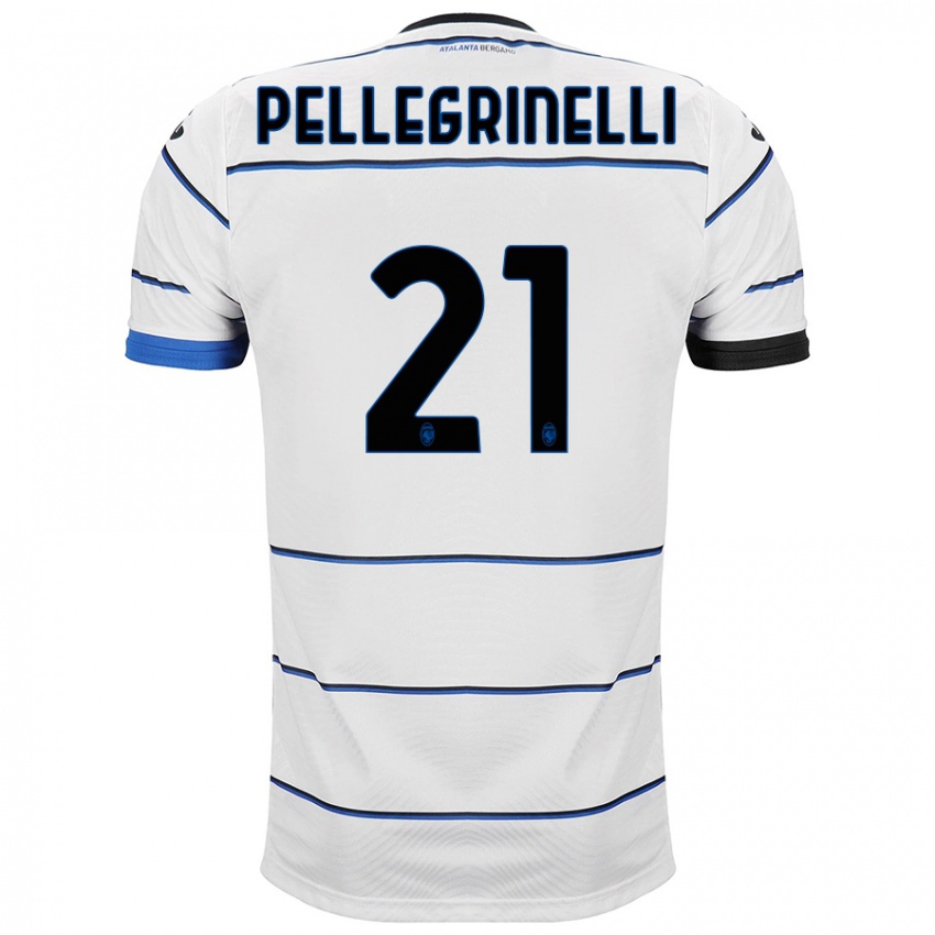 Hombre Camiseta Giorgia Pellegrinelli #21 Blanco 2ª Equipación 2023/24 La Camisa