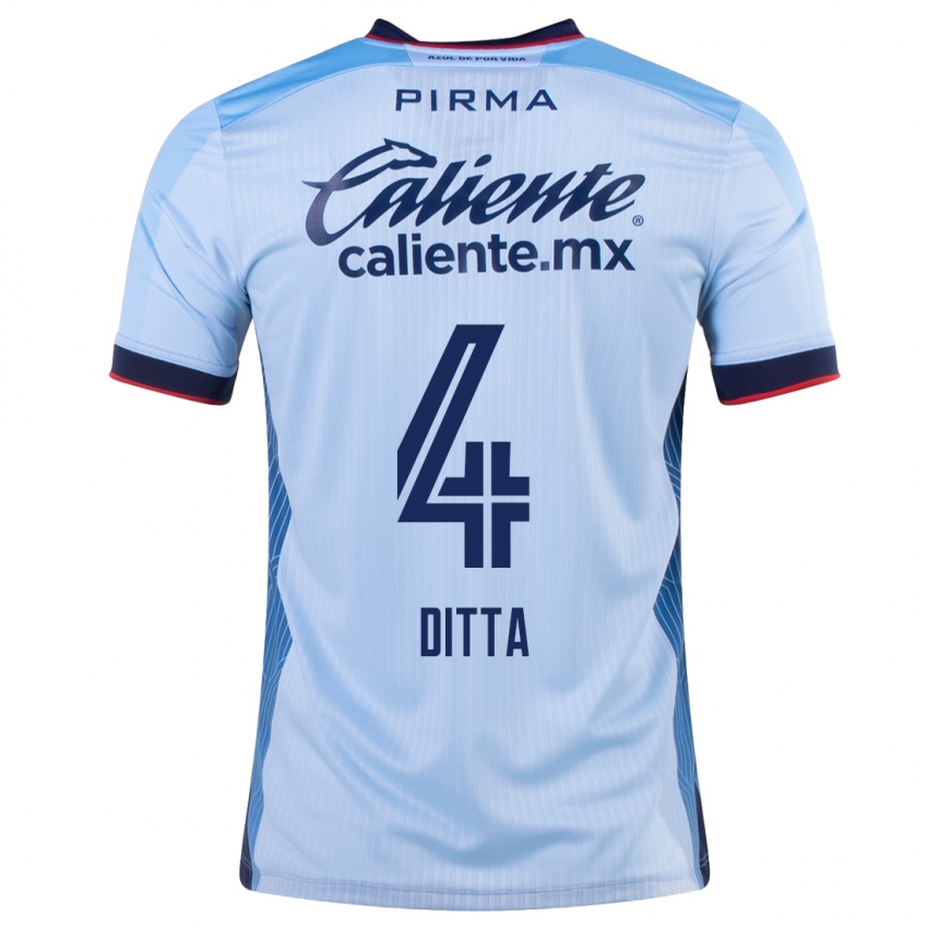 Hombre Camiseta Willer Ditta #4 Cielo Azul 2ª Equipación 2023/24 La Camisa