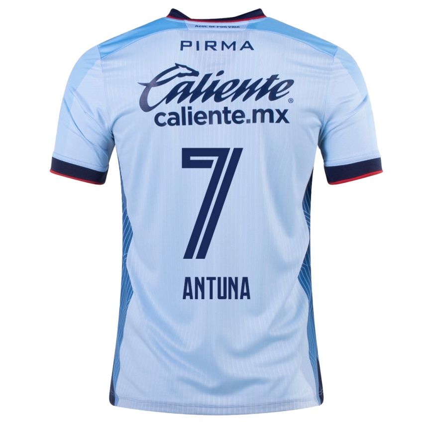 Hombre Camiseta Uriel Antuna #7 Cielo Azul 2ª Equipación 2023/24 La Camisa