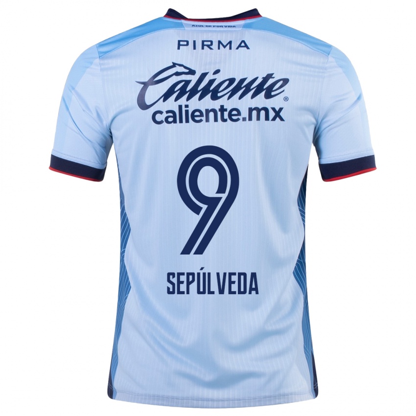 Hombre Camiseta Ángel Sepúlveda #9 Cielo Azul 2ª Equipación 2023/24 La Camisa
