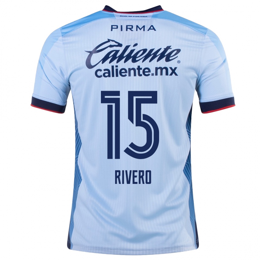 Hombre Camiseta Ignacio Rivero #15 Cielo Azul 2ª Equipación 2023/24 La Camisa