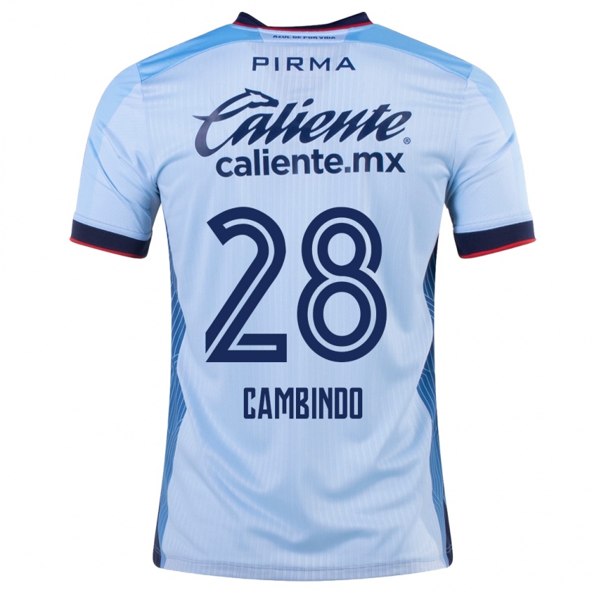Hombre Camiseta Diber Cambindo #28 Cielo Azul 2ª Equipación 2023/24 La Camisa