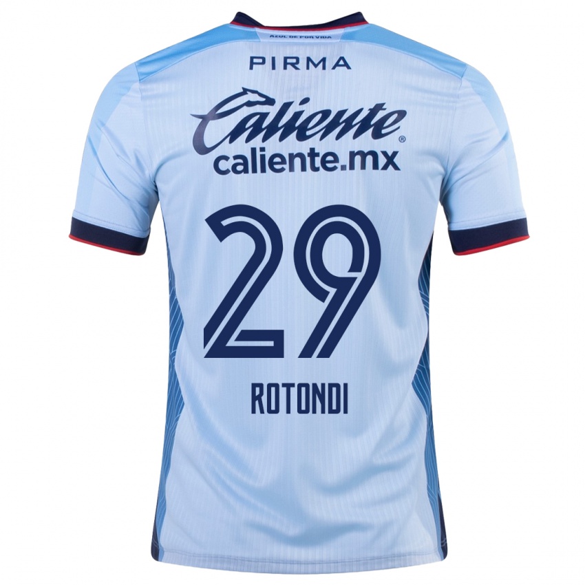 Hombre Camiseta Carlos Rotondi #29 Cielo Azul 2ª Equipación 2023/24 La Camisa