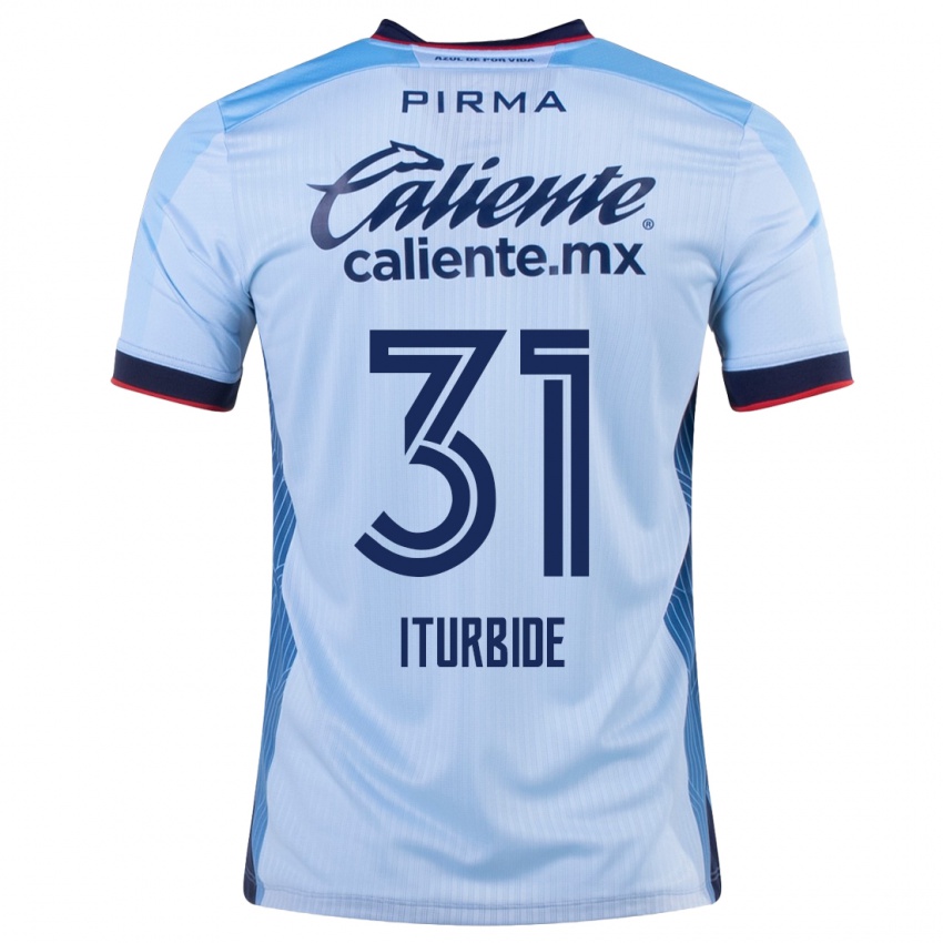 Hombre Camiseta Luis Iturbide #31 Cielo Azul 2ª Equipación 2023/24 La Camisa
