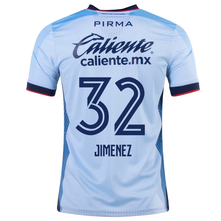 Hombre Camiseta Cristian Jimenez #32 Cielo Azul 2ª Equipación 2023/24 La Camisa